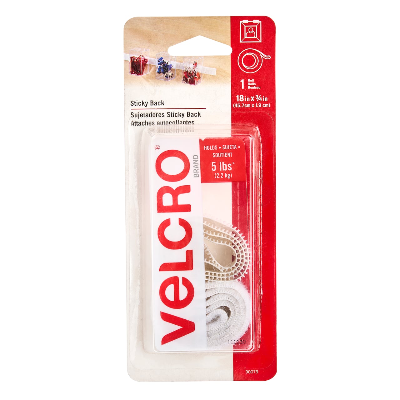 VELCRO® Brand Sticky Back Tape, 18"